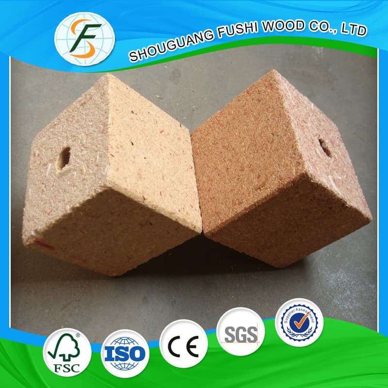 Compressed Wooden Chip Block for Packaging